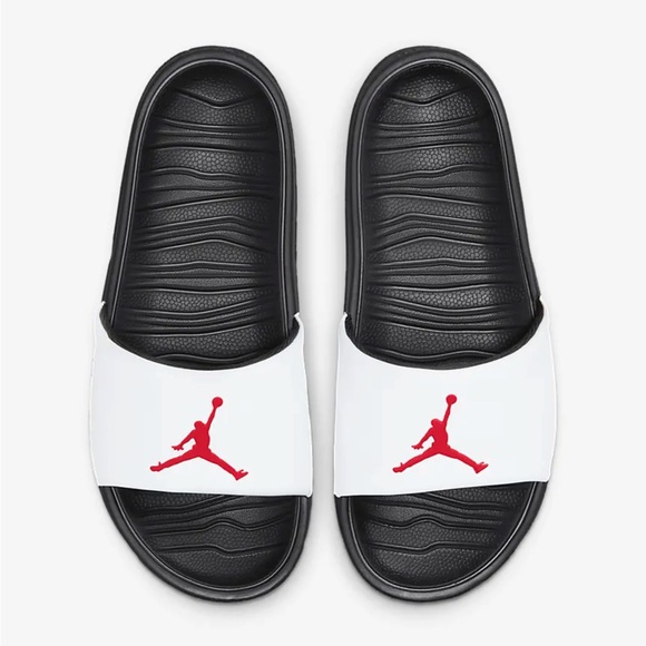 Nike Shoes Nike Jordan Break Slides Size 1 White With Red Jumpman